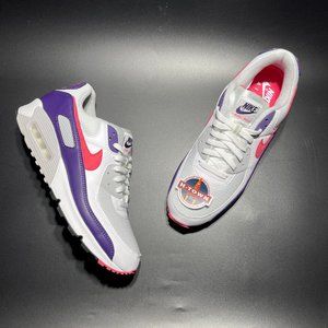 Nike Air Max 90 White Dark Purple CW1360-100 Women's size 13